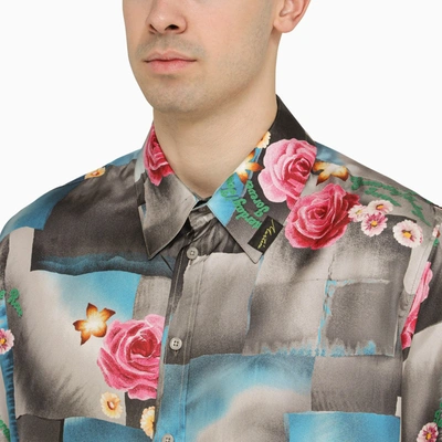 Shop Martine Rose Silk Floral Print Shirt