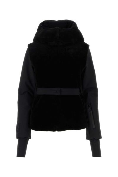 Shop Fendi Belted Panelled Jacket In Black
