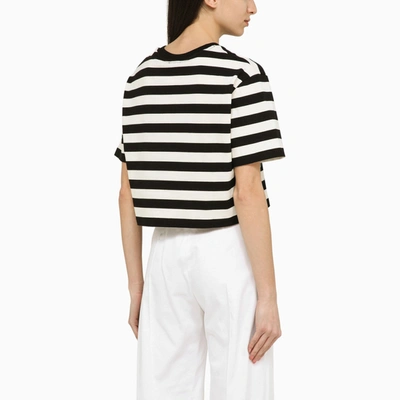 Shop Patou Striped Cotton T Shirt With Logo