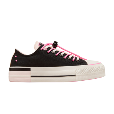 Pre-owned Converse Wmns Chuck Taylor All Star Lift Platform Easyon Low 'black Fable Pink'