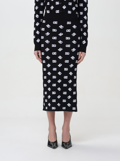 Shop Dolce & Gabbana Skirt  Woman Color Black In 黑色