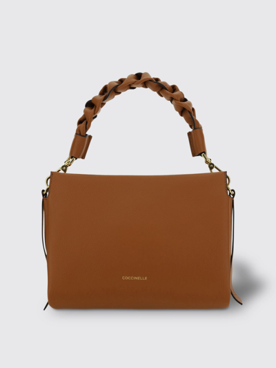 Shop Coccinelle Shoulder Bag  Woman Color Leather In 黄棕色