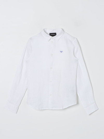 Shop Emporio Armani Shirt  Kids Kids Color White In 白色