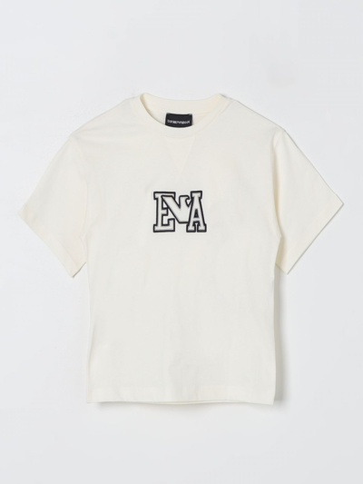 Shop Emporio Armani T-shirt  Kids Kids Color Cream In 奶油色