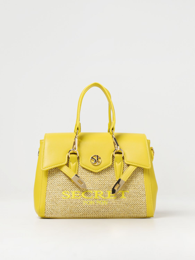 Shop Secret Pon-pon Handbag  Woman Color Yellow In 黄色