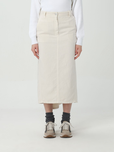 Shop Brunello Cucinelli Skirt  Woman Color White