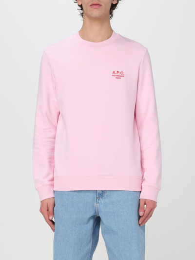 Shop Apc Sweatshirt A.p.c. Men Color Pink