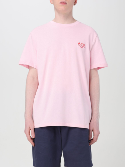 Shop Apc T-shirt A.p.c. Men Color Pink