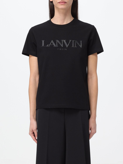 Shop Lanvin T-shirt  Woman Color Black In 黑色