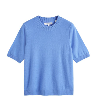 Shop Chinti & Parker Wool-cashmere T-shirt In Blue