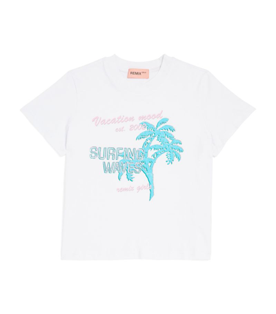Shop Designers Remix Girls Organic Cotton Brixton T-shirt (8-16 Years) In White