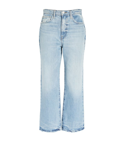 Shop Frame Le Jane Cropped Straight Jeans In Blue