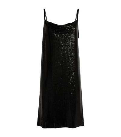 Shop Sportmax Chainmail Mini Dress In Black