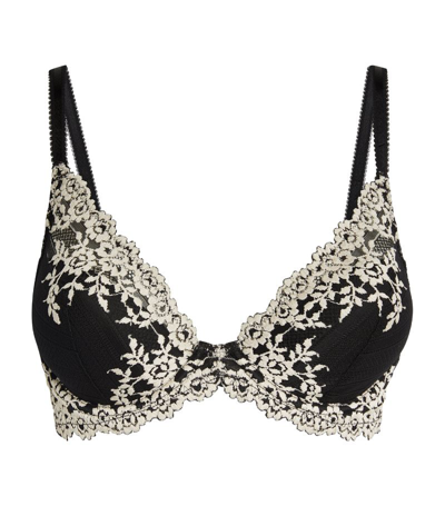 Shop Wacoal Embrace Lace Underwired Plunge Bra In Black