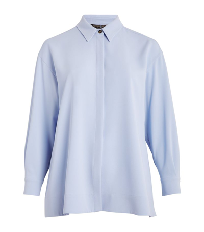Shop Marina Rinaldi Long-sleeve Shirt In Blue
