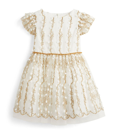 Shop David Charles Tulle Embellished Dress (2-10 Years) In Multi