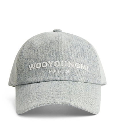 Shop Wooyoungmi Embroidered Logobaseball Cap In Blue
