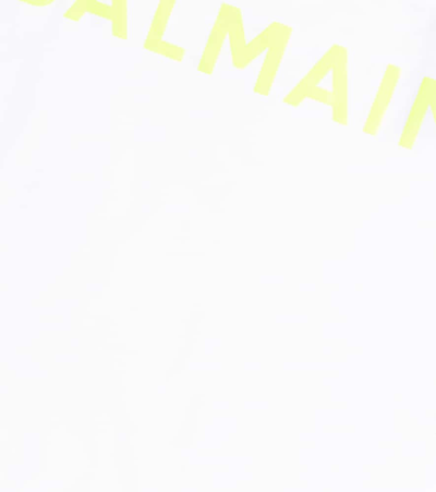 Shop Balmain Logo Cotton Jersey T-shirt In Weiss