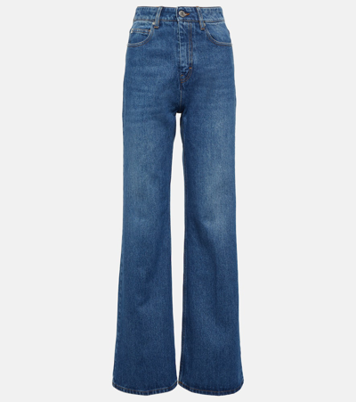 Shop Ami Alexandre Mattiussi High-rise Straight Jeans In Blau