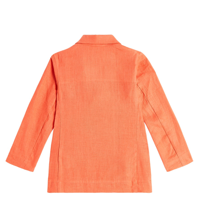 Shop Paade Mode Linen Blazer In Orange