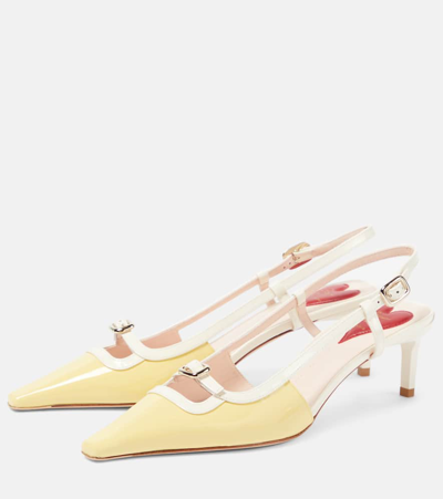 Roger Vivier Viv Canard Slingback In Nude