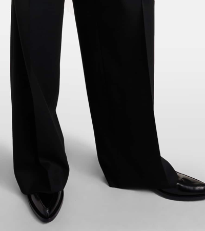 Ami Alexandre Mattiussi High-rise Wool Wide-leg Pants In Schwarz