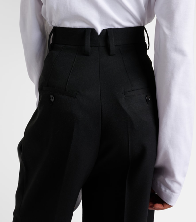 Ami Alexandre Mattiussi High-rise Wool Wide-leg Pants In Schwarz