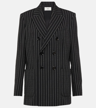 Shop Ami Alexandre Mattiussi Double-breasted Blazer In Black