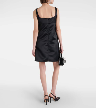 Shop Nina Ricci Cutout Satin Minidress In Black