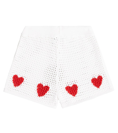 Shop Stella Mccartney Knit Cotton Shorts In White