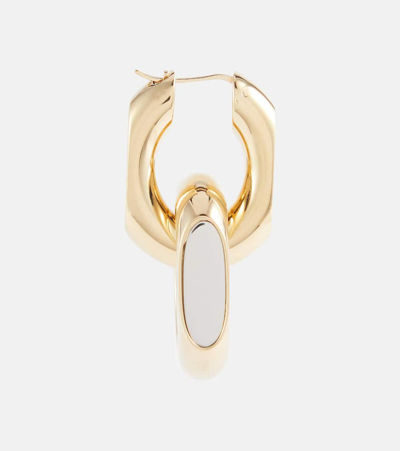 Shop Saint Laurent Cassandre Hoop Earrings In Gold