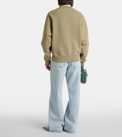 Shop Ami Alexandre Mattiussi Ami De Caur Cotton Jersey Sweatshirt In Green