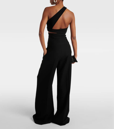 Monot One-shoulder Cropped Top In Black