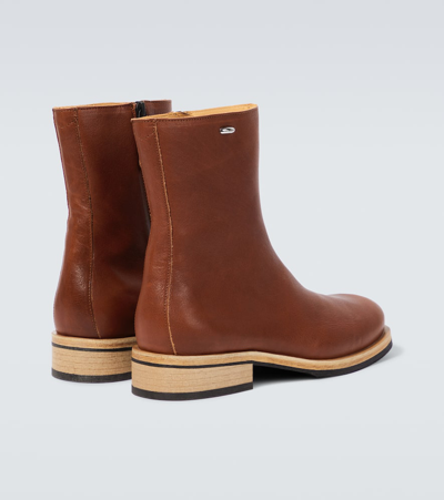 Shop Our Legacy Camion Leather Ankle Boots In Brown