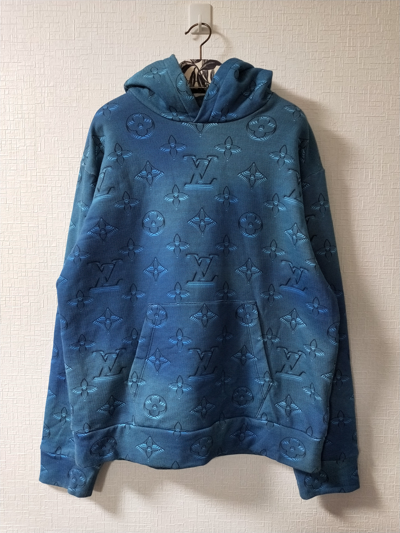 Pre-owned Louis Vuitton '2054' 3d Monogram Hoodie In Blue