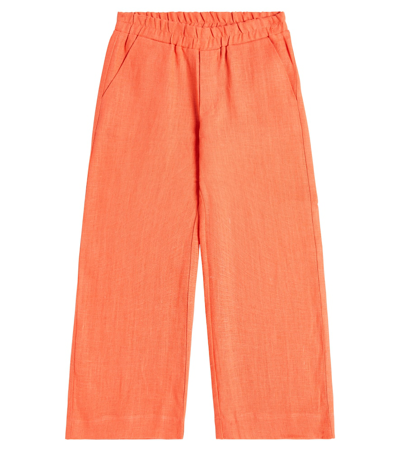 Paade Mode Linen Pants In Orange