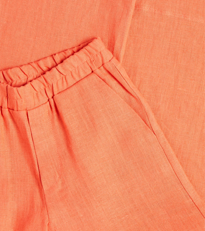 Paade Mode Linen Pants In Orange