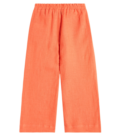 Paade Mode Linen Pants In Orange