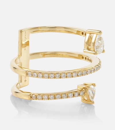 Persée Héra 18kt Gold Ring With Diamonds In Gold
