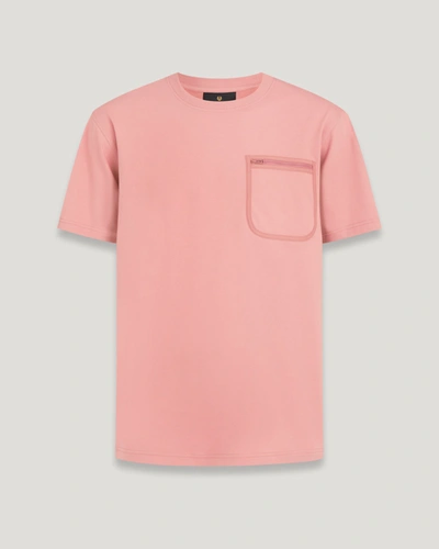 Shop Belstaff Transit T-shirt Für Herren Heavy Cotton Jersey In Rust Pink