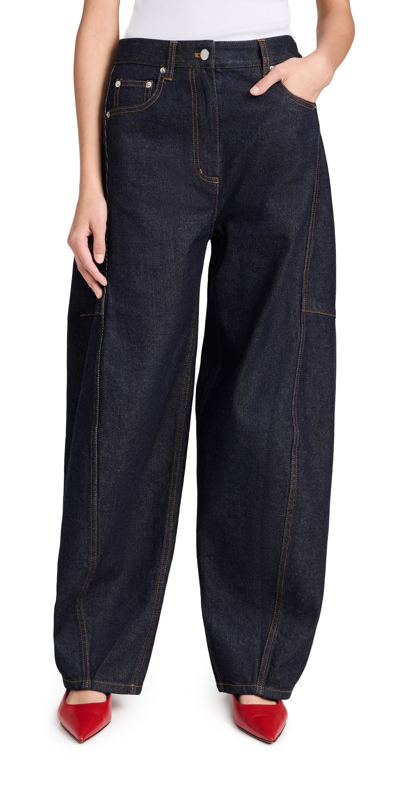 Tibi Indigo Denim Sid Jeans Dark Denim In Dark Denim