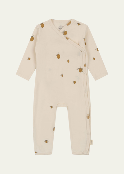 Konges Slojd Kid's Fruit Motif Coverall In Lemon