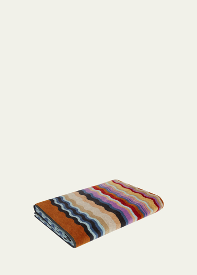 Shop Missoni Bonnie Bath Sheet In Viola Multicolor