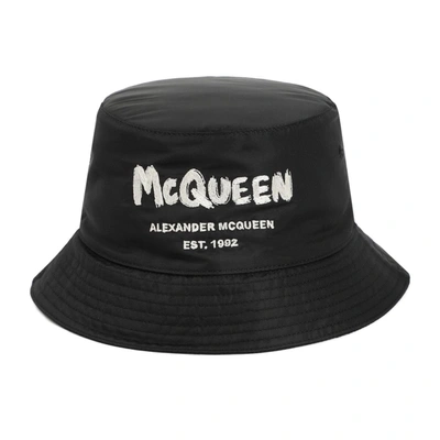 Shop Alexander Mcqueen Graffiti Hat In Black