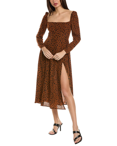 Shop Seraphina Lenon Dress In Brown