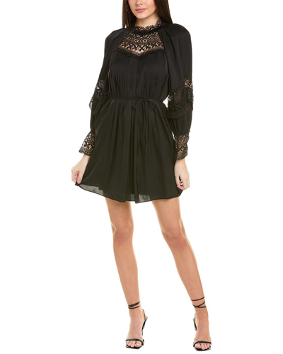 Shop Ungaro Joy Silk-blend Mini Dress In Black