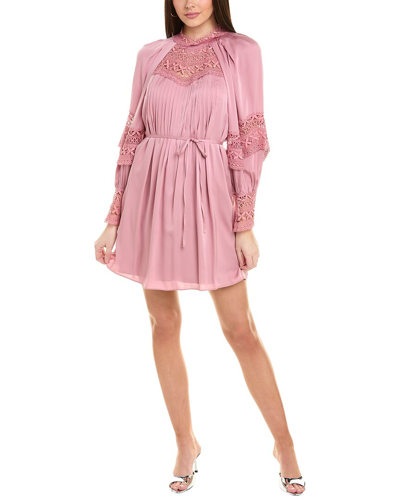Shop Ungaro Joy Silk-blend Mini Dress In Pink