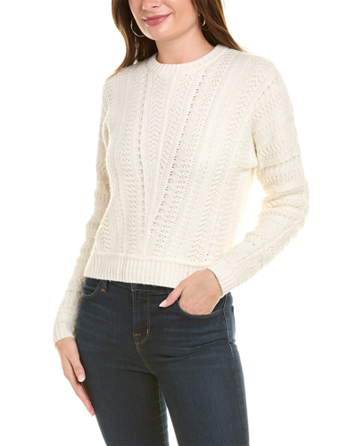 Shop Splendid Daria Wool-blend Sweater In White