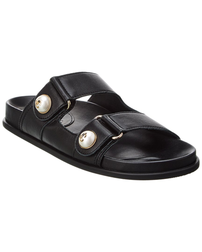 Shop Jimmy Choo Fayence Leather Sandal In Black