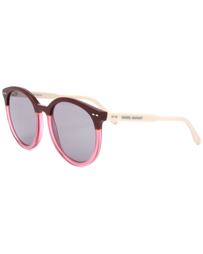 Shop Isabel Marant Women's Im0048 55mm Sunglasses In Red